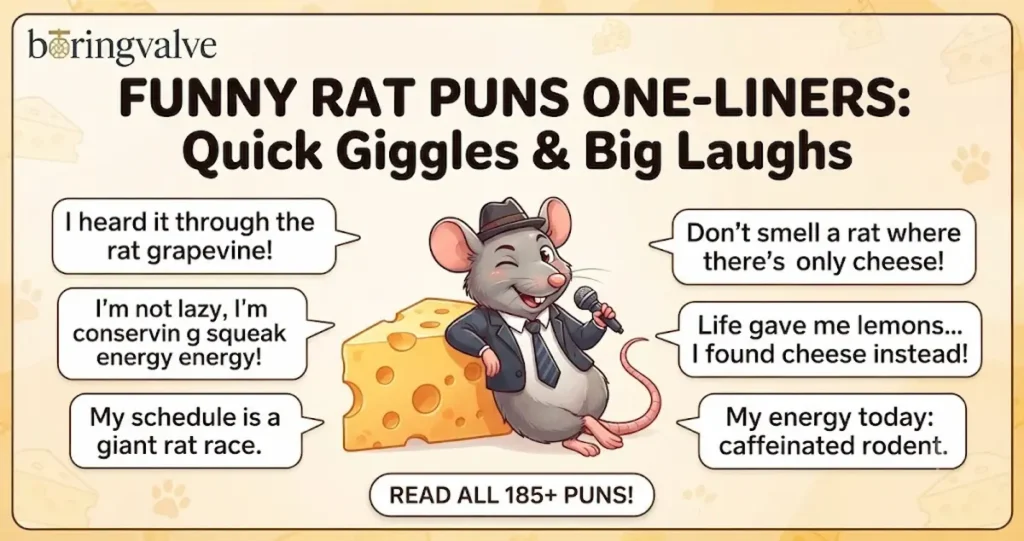 Funny Rat Puns One Liners