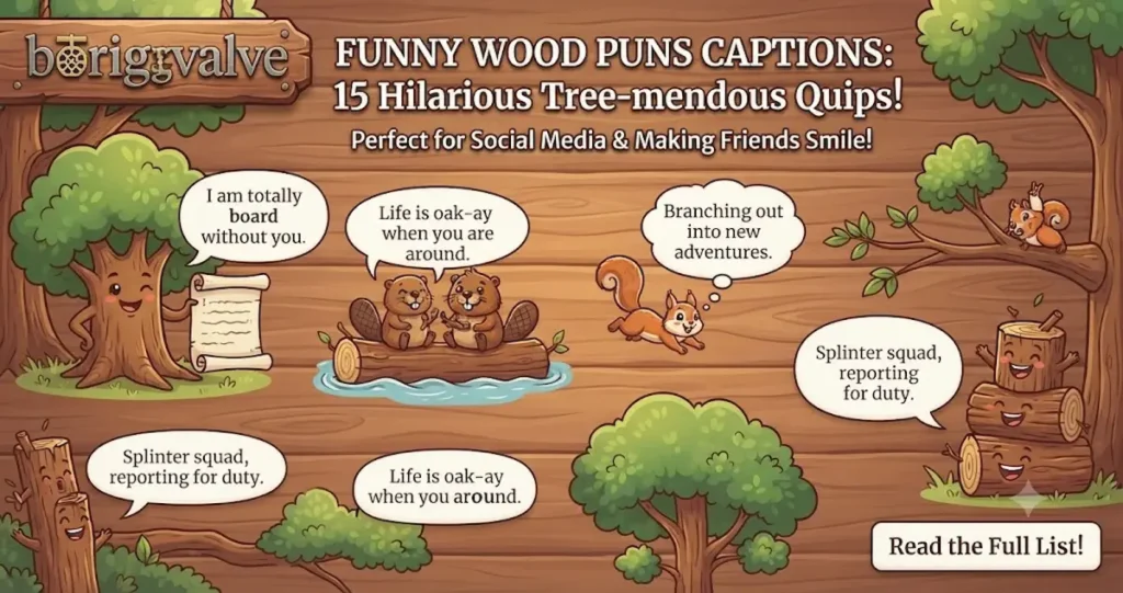 Funny Wood Puns Captions