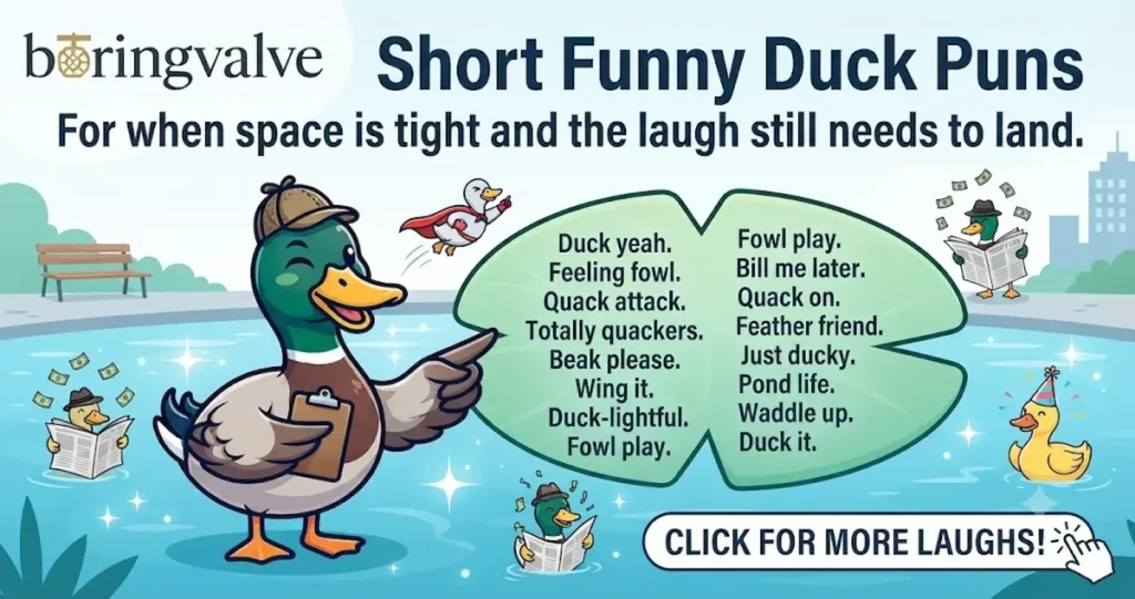 Short Funny Duck Puns