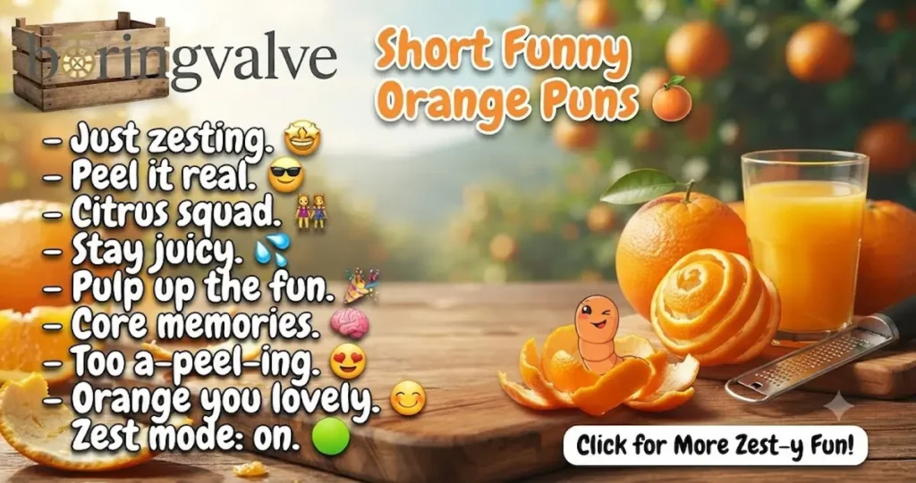 Short Funny Orange Puns