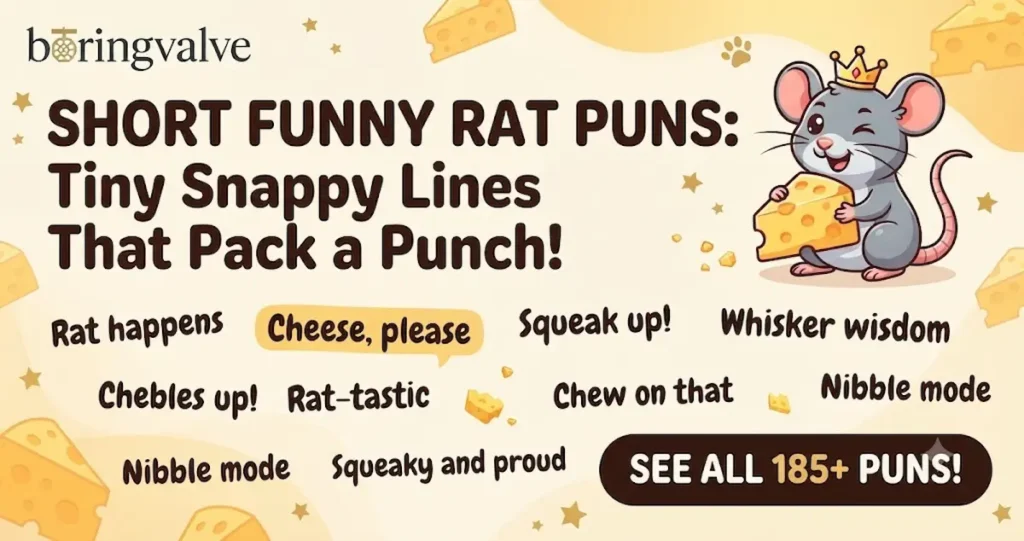 Short Funny Rat Puns