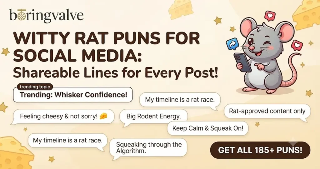 Witty Rat Puns for Social Media