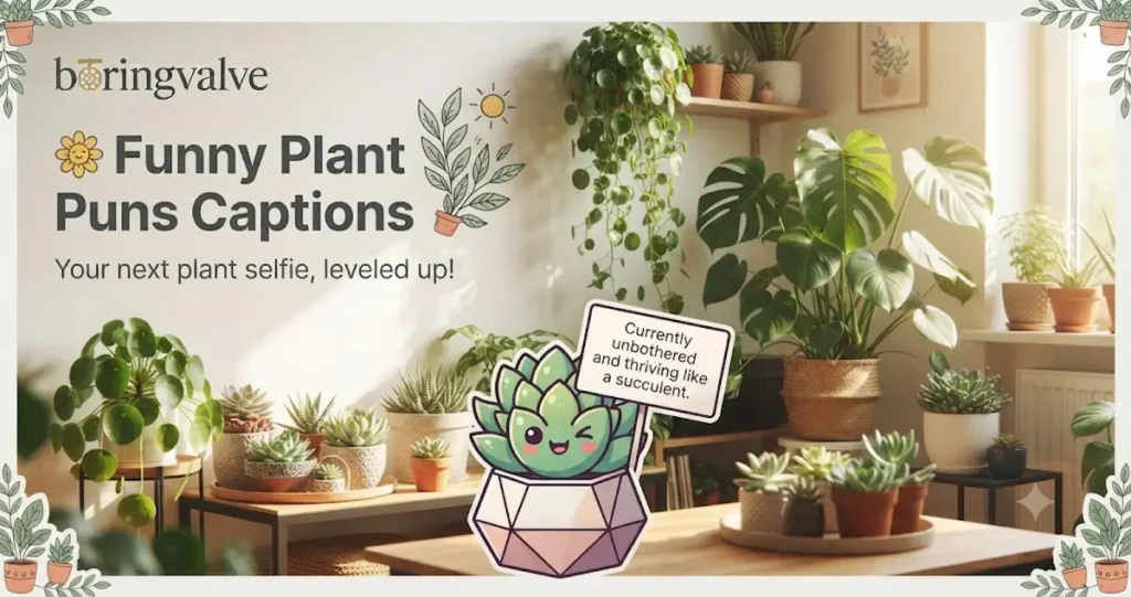 🌼 Funny Plant Puns Captions