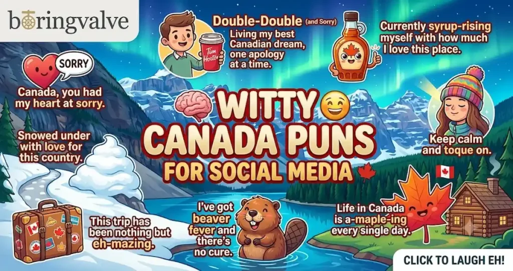 🧠 Witty Canada Puns for Social Media