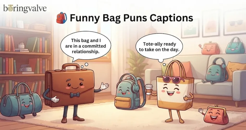 🎒 Funny Bag Puns Captions